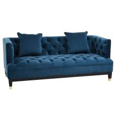 Scranton Fabric 2 Seater Sofa In Navy - UK