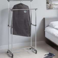 Scranton Tubular Steel Coat Stand In Black And Chrome - UK