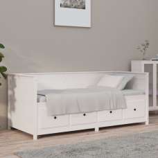 Seath Pine Wood Single Day Bed In White - UK