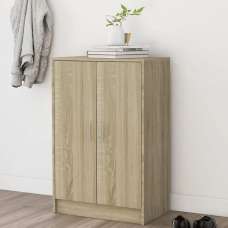 Seiji Wooden Shoe Storage Cabinet With 2 Doors In Sonoma Oak - UK