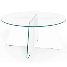 Selbyville Glass Round Coffee Table - Clear - UK
