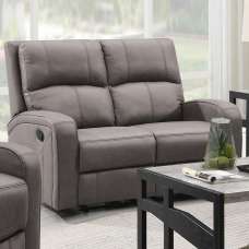 Seoul Fabric Recliner 2 Seater Sofa In Taupe - UK