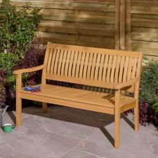 Serenity Garden Wooden 2 Seater Bench In Natural - UK