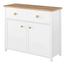 Sevilla Kids Sideboard With 2 Doors 1 Drawer In Matt White - UK