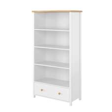 Sevilla Kids Wooden Bookcase With 3 Shelves In Matt White - UK