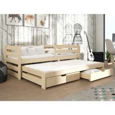 Sewell Wooden Day Bed Without Mattress And Trundle In Pine - UK