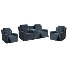 Sheridan Fabric Recliner 3+1+1 Seater Sofa Set In Dark Grey - UK