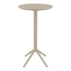 Shipley 60cm Polypropylene Bar Table In Taupe - UK