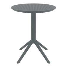 Shipley 60cm Polypropylene Outdoor Dining Table In Dark Grey - UK