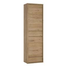 Sholka Wooden Narrow Storage Cabinet With 2 Door 2 Drawer In Oak - UK