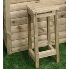 Sidney Wooden Garden Bar Stool In Natural - UK