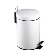 Sierra Metal 3 Litre Pedal Bin In White - UK
