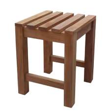 Sierra Wooden Outdoor Foot Stool In Teak - UK