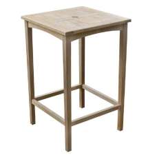 Sierra Wooden Square Bar Table In Teak - UK