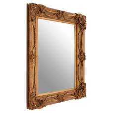 Signet Rectangular Wall Bedroom Mirror In Antique Bronze Frame - UK