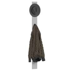 Silvis Vertical Wooden Hallway Coat Hanger In Grey - UK