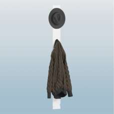 Silvis Vertical Wooden Hallway Coat Hanger In White - UK