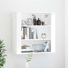 Silvis Wooden Wall Shelving Unit In White - UK