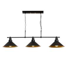 Sivani 3 Light Metal Ceiling Pendant Light in Black - UK