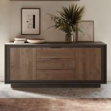 Skokie Wooden Sideboard 2 Doors 3 Drawers In Lava And Mercure - UK