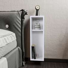 Skylo Wooden Wall Hung Bedside Table in White - UK