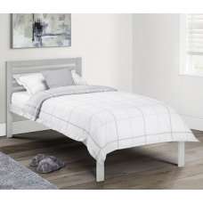 Sagen Wooden Single Bed In Light Grey - UK