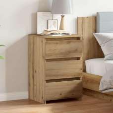 Smyrna Wooden Chest Of 3 Drawers - Artisan Oak - UK