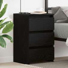 Smyrna Wooden Chest Of 3 Drawers - Black Oak - UK