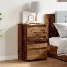 Smyrna Wooden Chest Of 3 Drawers - Brown - UK