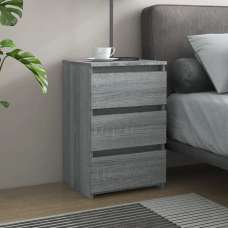 Smyrna Wooden Chest Of 3 Drawers - Grey Sonoma - UK