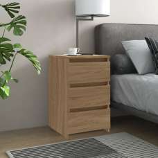 Smyrna Wooden Chest Of 3 Drawers - Sonoma Oak - UK