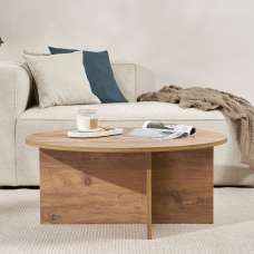Soleva Round Wooden Coffee Table in Atlantic Pine - UK