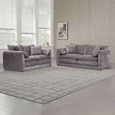 Somera Fabric 3+2 Seater Sofa Set in Grey - UK
