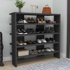 Sorano Wooden Shoe Storage with 4 Shelves in Anthracite - UK