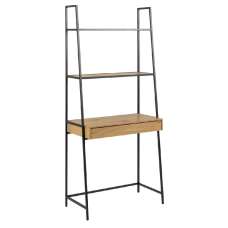 Sparks Wooden Bookcase With 1 Drawer In Oak And Black - UK