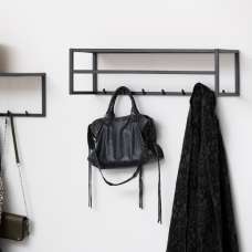 Sparks Wooden Coat Rack With Metal Frame In Ash Black - UK
