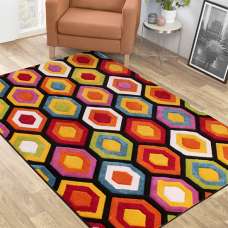 Spectra Carved 120x170cm Marco Rug In Multi-Colour - UK