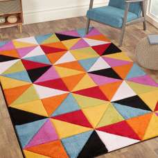 Spectra Carved 160x230cm Destin Rug In Multi-Colour - UK