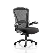 Spencer Modern Home Office Chair In Black With Castors - UK