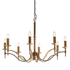 Stanford 8 Lights Pendant Light In Antique Brass - UK