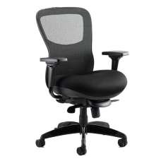 Stealth Shadow Ergo Fabric Office Chair In Black Airmesh Seat - UK
