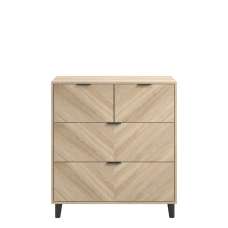 Stockholm Wooden Chest Of 4 Drawers In Sonoma Oak - UK