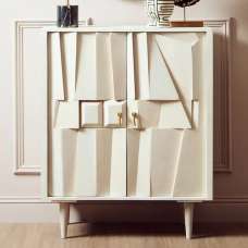 Stockton Wooden Storage Cabinet With 2 Doors In White - UK