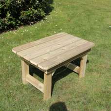 Stowe Wooden Garden Coffee Table In Natural - UK