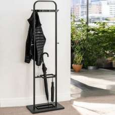 Sumter Metal Coat Stand In Black And Chrome - UK