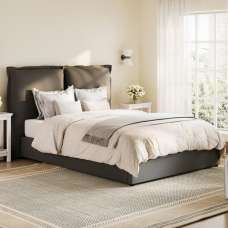 Suquamish Fabric Double Bed - Deep Grey - UK