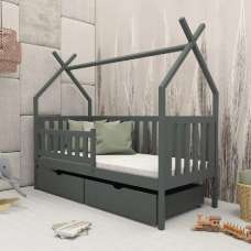 Suva Wooden Day Bed With Bonnell Mattress In Graphite - UK