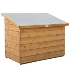 Swanton Wooden Garden Patio Chest In Honey Brown - UK