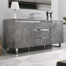 Sydney Sideboard With 2 Door 3 Drawer In Concrete Effect - UK