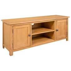Syracuse Wooden TV Stand With 2 Doors - Natural - UK